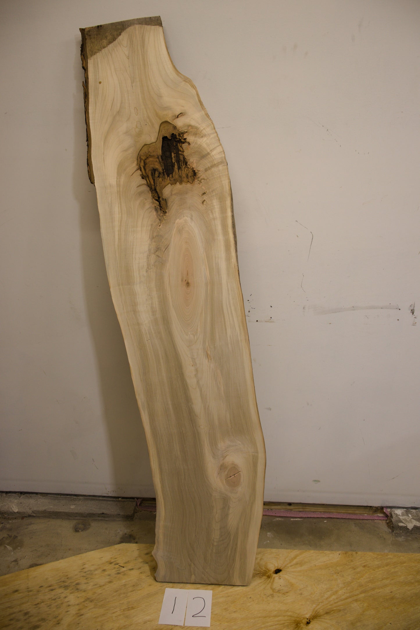 Silver Maple Live Edge Slab - 12